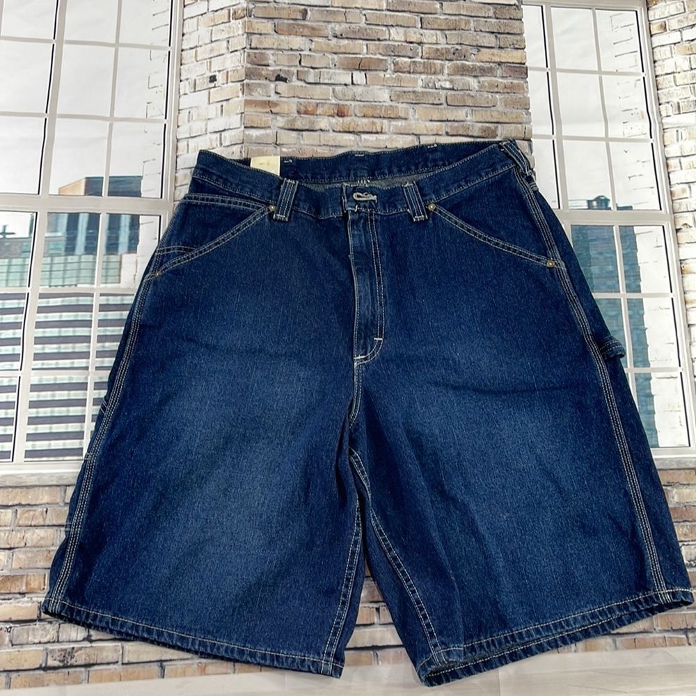 NWT Men’s Lee Dungarees Blue 5 Pocket Utility Denim Shorts (36) GC09